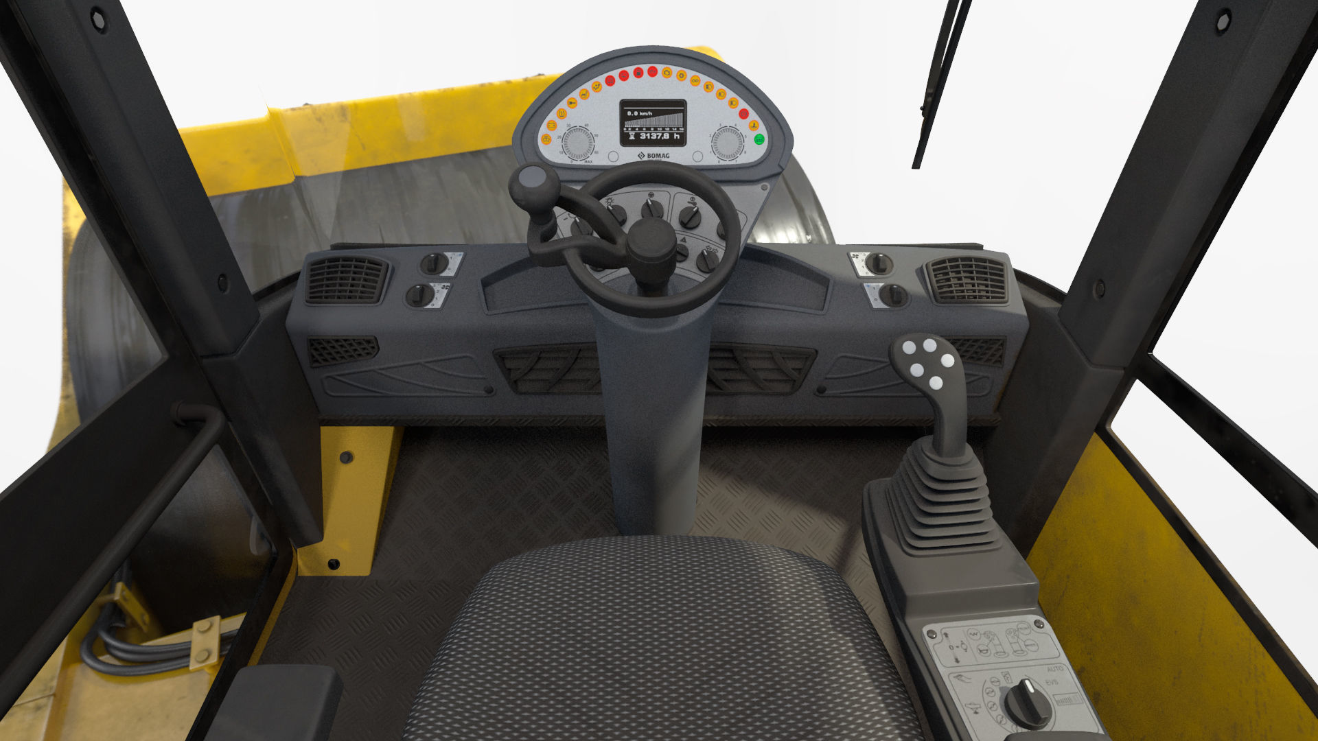 BOMAG BW226 DH5 Single Drum Compactor Dirty Rigged 3D model_36