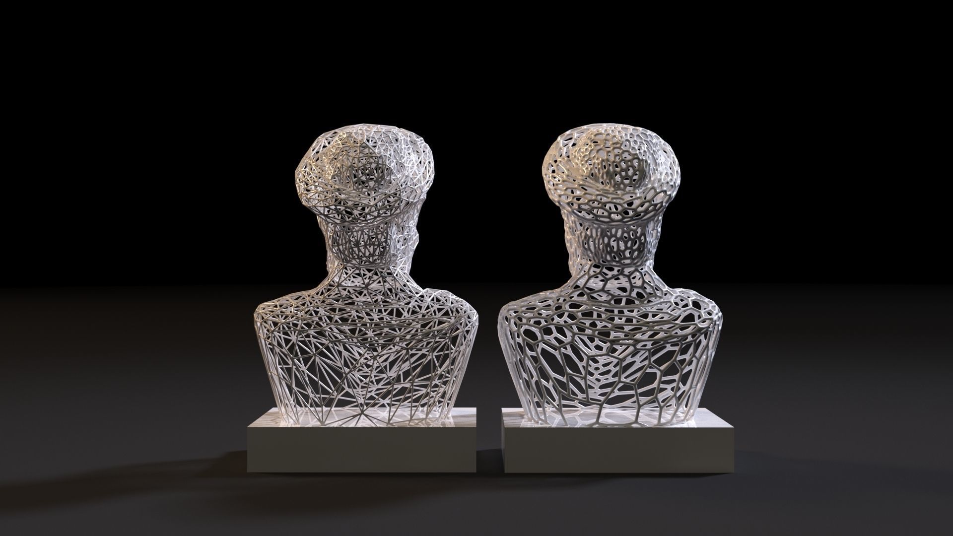 Pythagoras pair of busts 3D print model_3