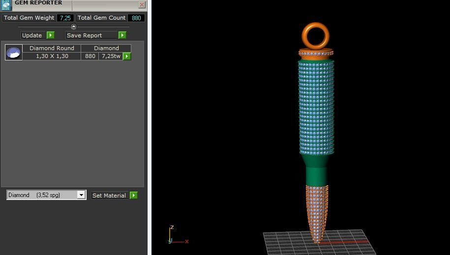 Bullet pendant with spoon Model 1731 3D print model_9