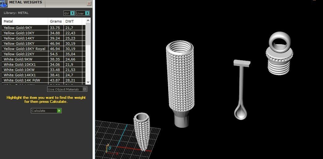 Bullet pendant with spoon Model 1731 3D print model_8