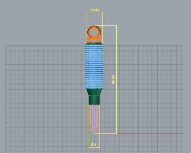 Bullet pendant with spoon Model 1731 3D print model_7