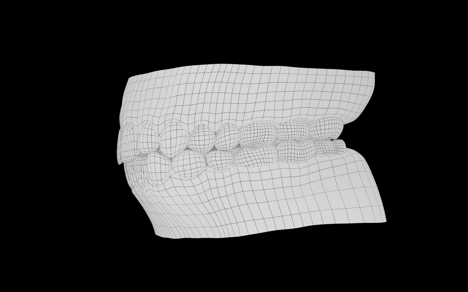 Gums Teeth and Tongue Low-poly 3D model_10