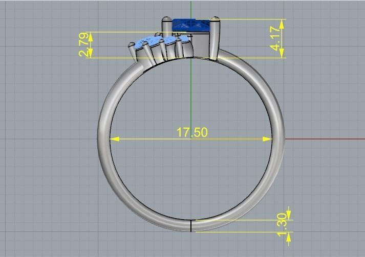 Soliter ring Model 1758 3D print model_6