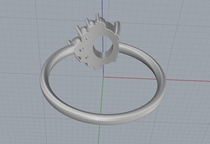 Soliter ring Model 1758 3D print model_4