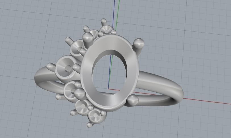 Soliter ring Model 1758 3D print model_2