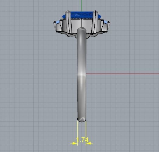 Soliter ring Model 1758 3D print model_5