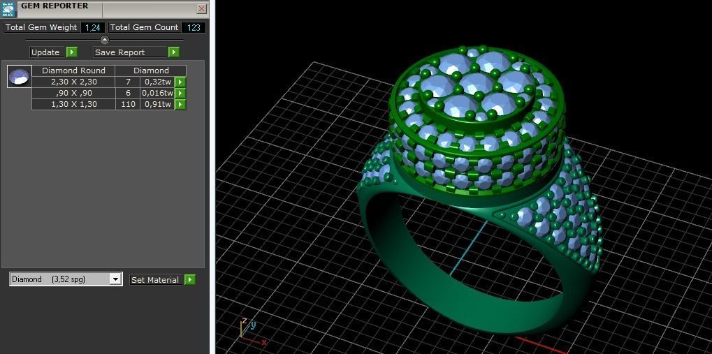 Ring 3dm render stl obj Model 1751 3D print model_9