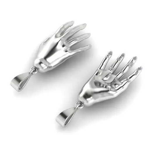 Pendant in the shape of a hand Model 1777 3D print model_0