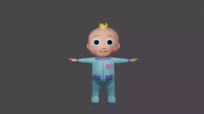 Cartoon Baby NoRig 3D model