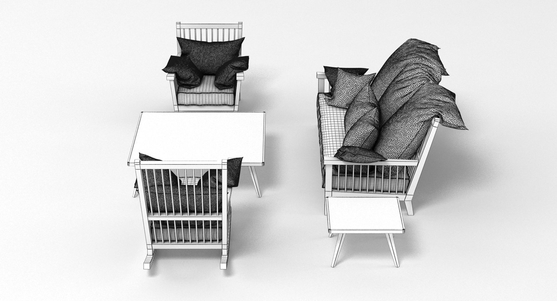 Gervasoni Gray Set 3D model_5