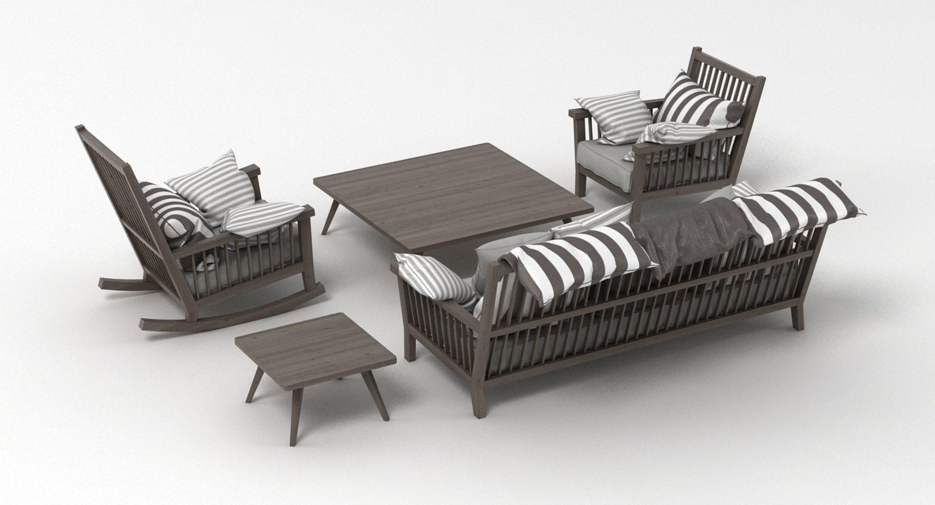 Gervasoni Gray Set 3D model_6
