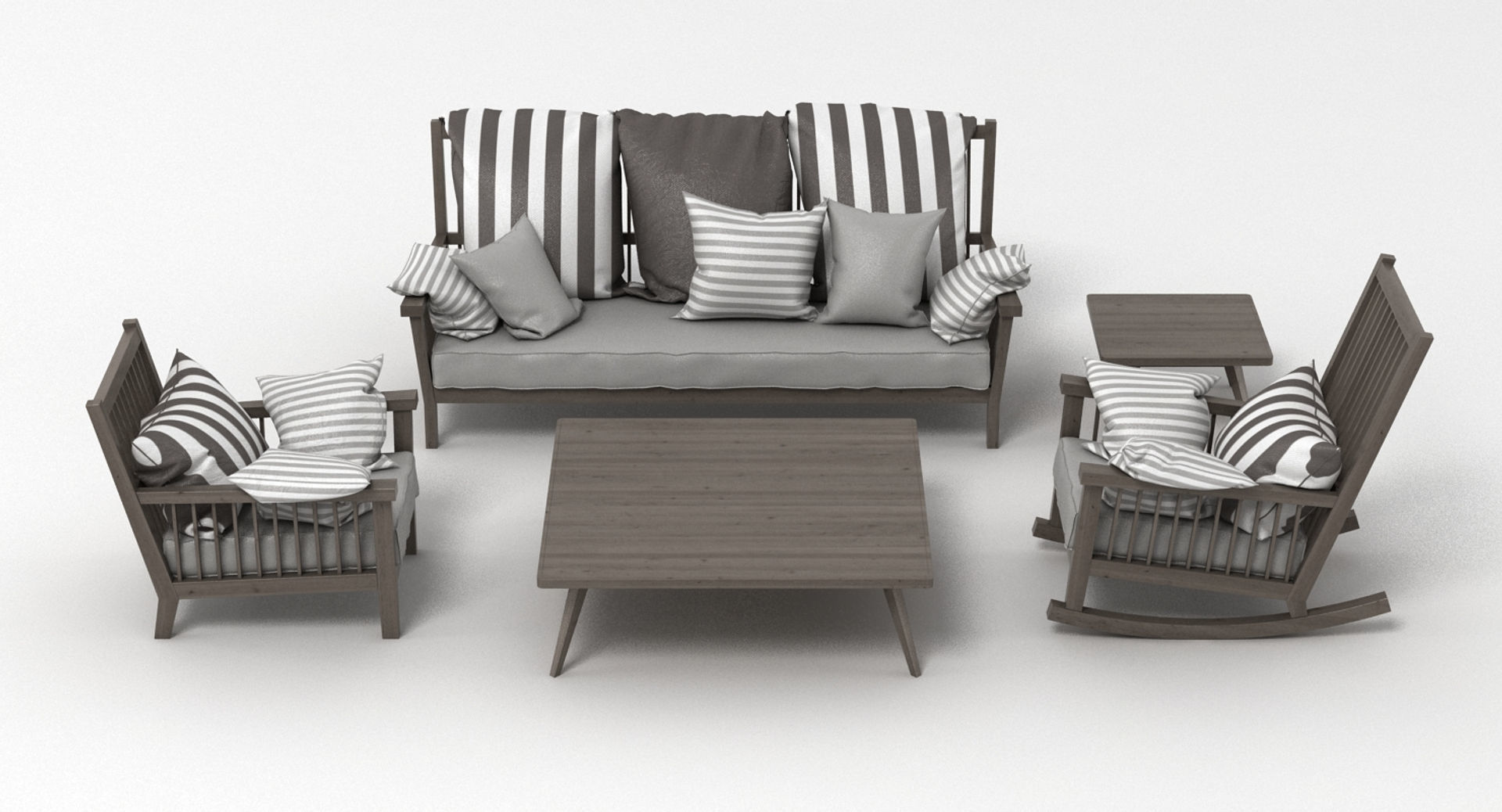 Gervasoni Gray Set 3D model_3