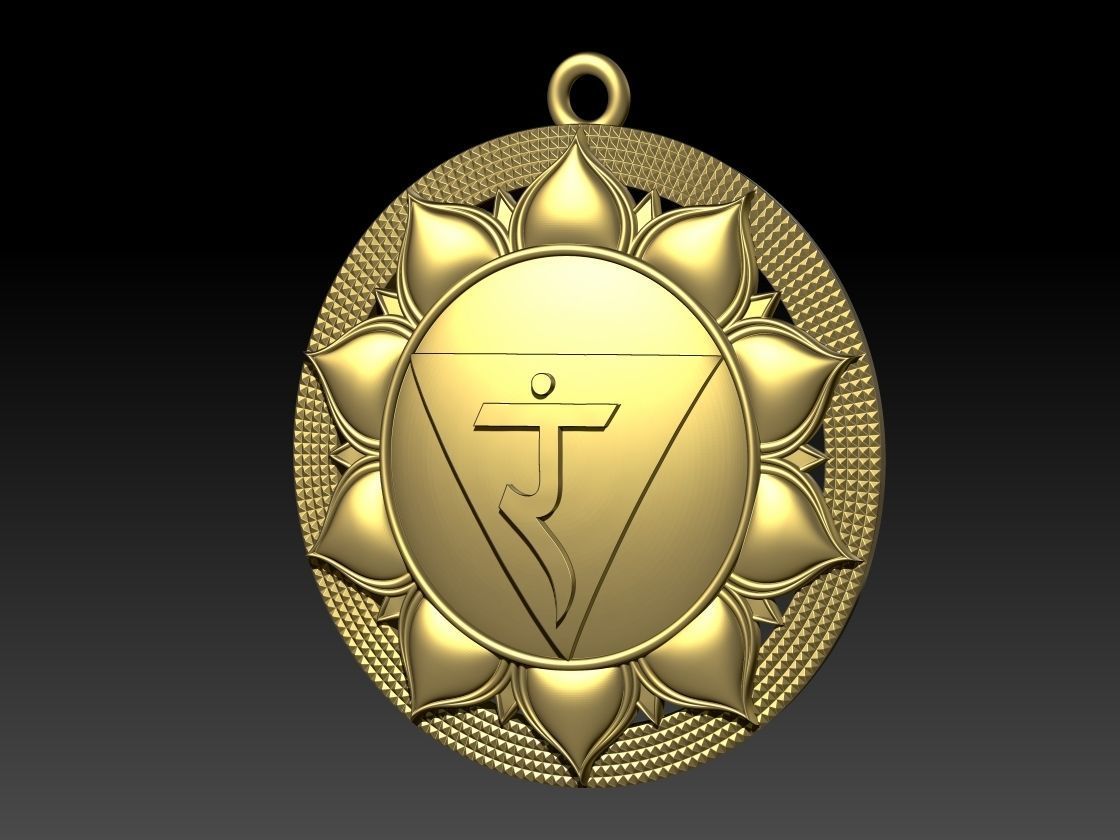 Manipura chakras Pendant  3D print model_2