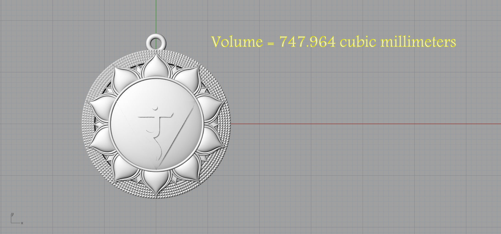 Manipura chakras Pendant  3D print model_9