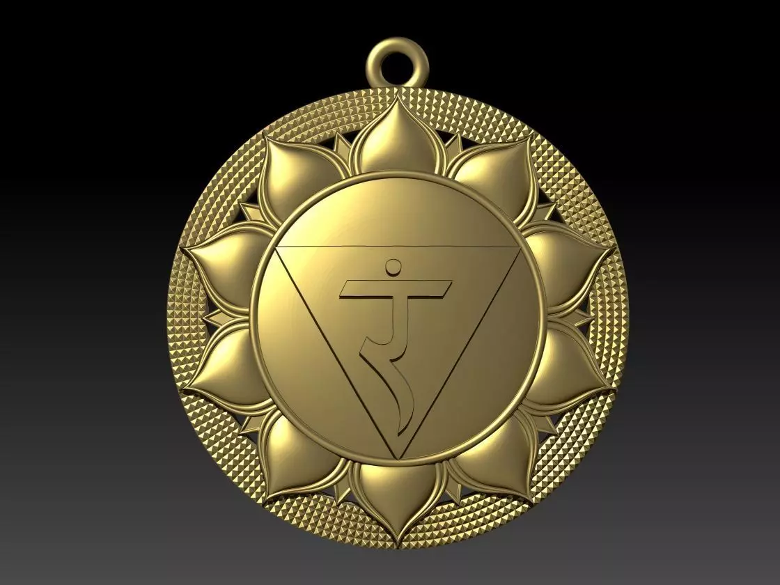 Manipura chakras Pendant  3D print model_0