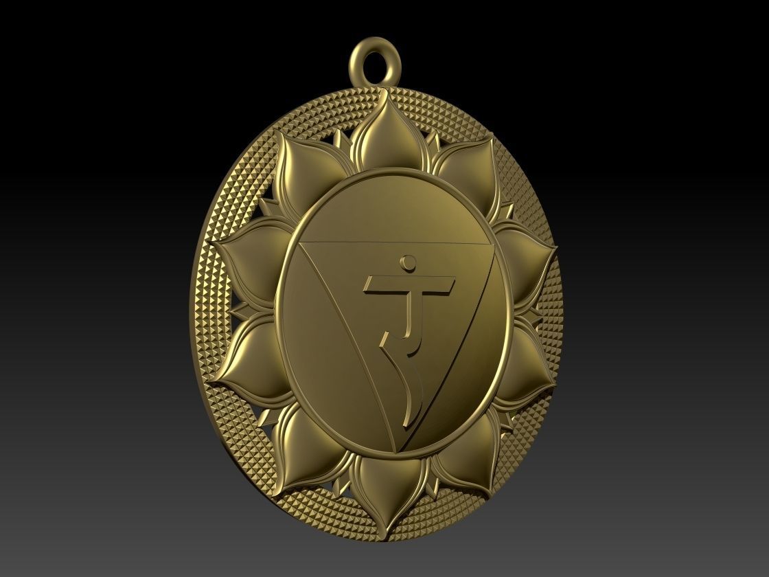 Manipura chakras Pendant  3D print model_3