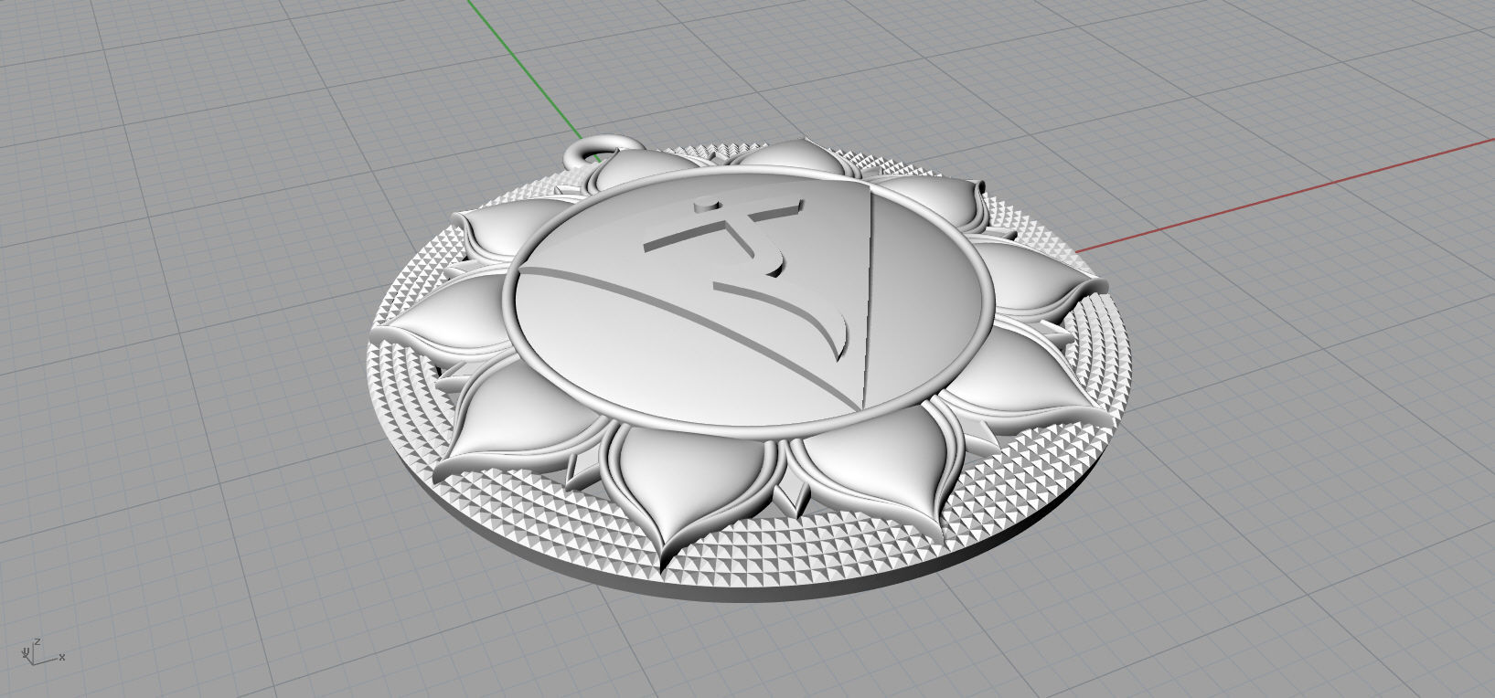 Manipura chakras Pendant  3D print model_16
