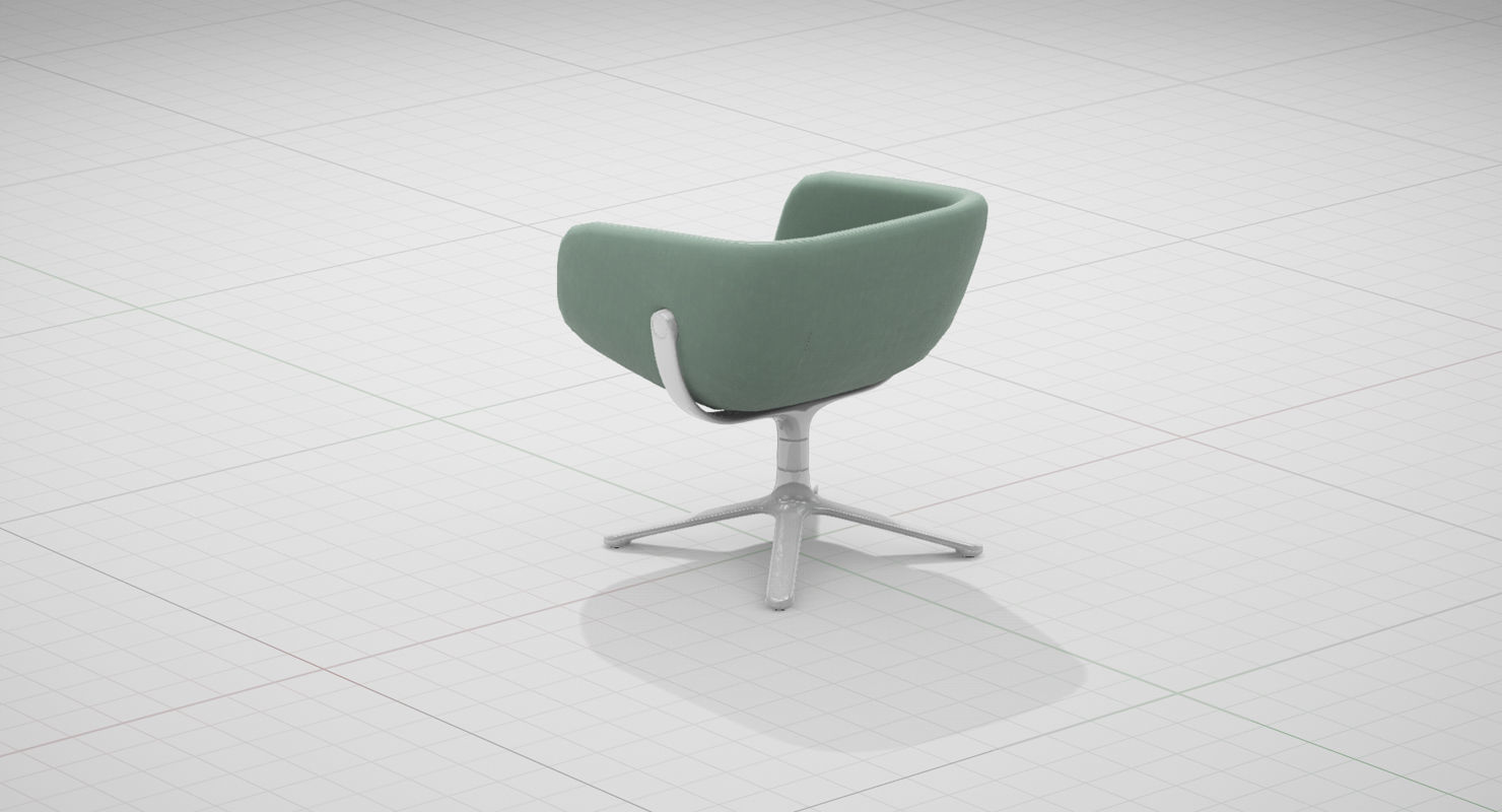 PlusHalle Scoop Chair UE4 Low-poly 3D model_6