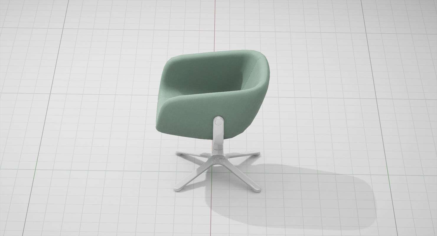 PlusHalle Scoop Chair UE4 Low-poly 3D model_8