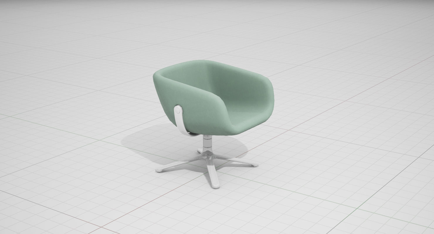 PlusHalle Scoop Chair UE4 Low-poly 3D model_5