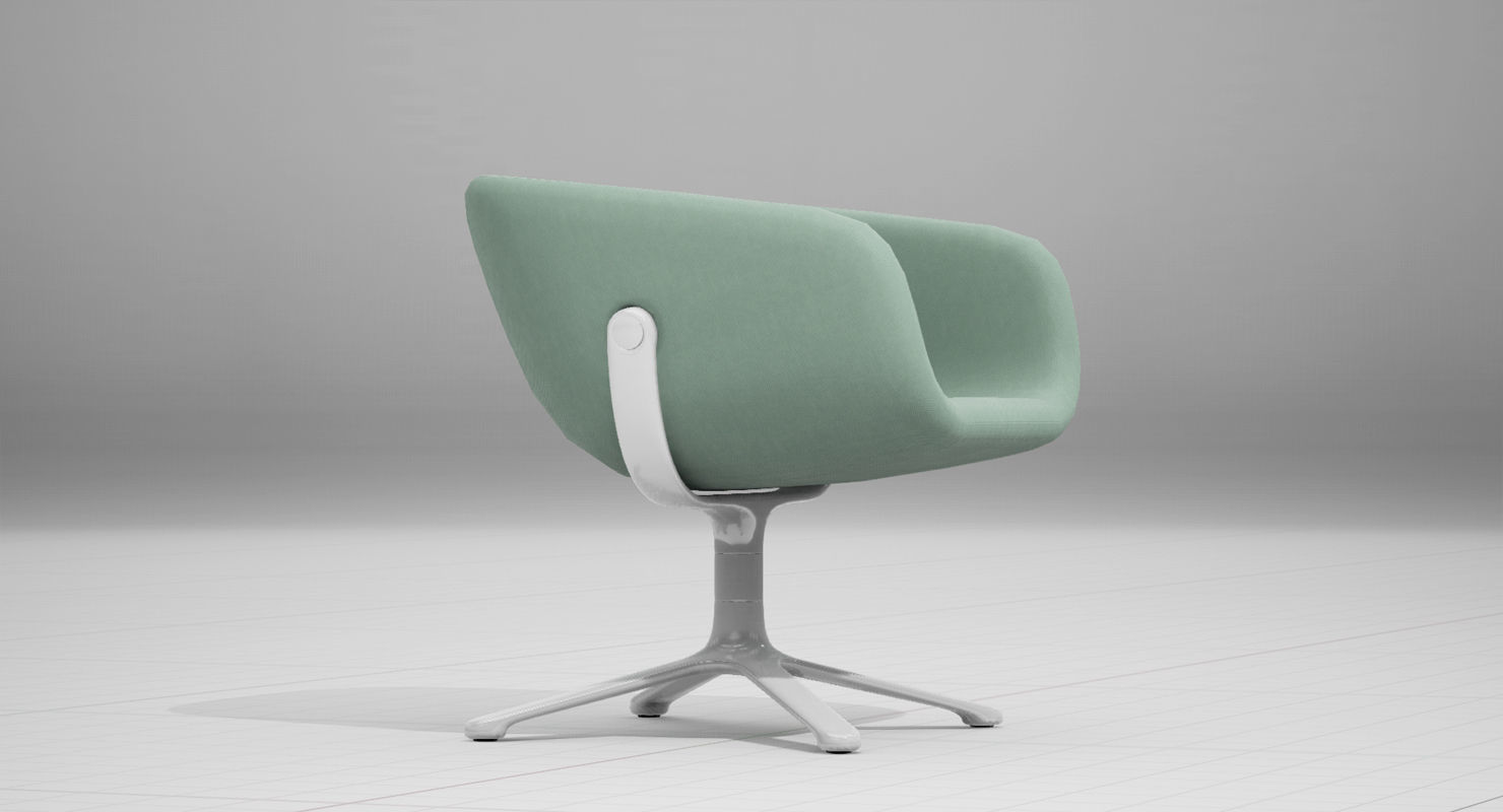 PlusHalle Scoop Chair UE4 Low-poly 3D model_11