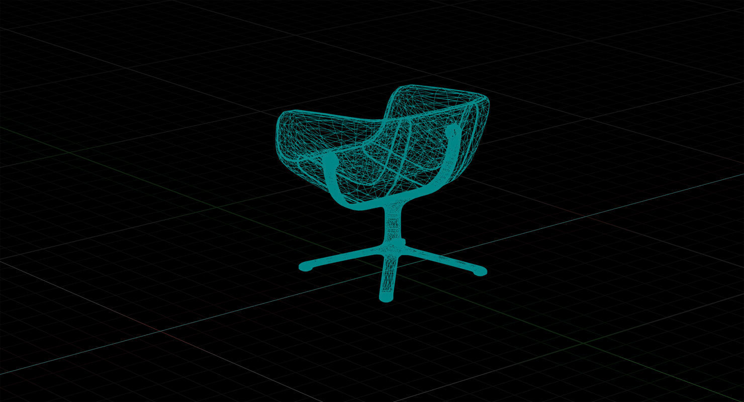 PlusHalle Scoop Chair UE4 Low-poly 3D model_7