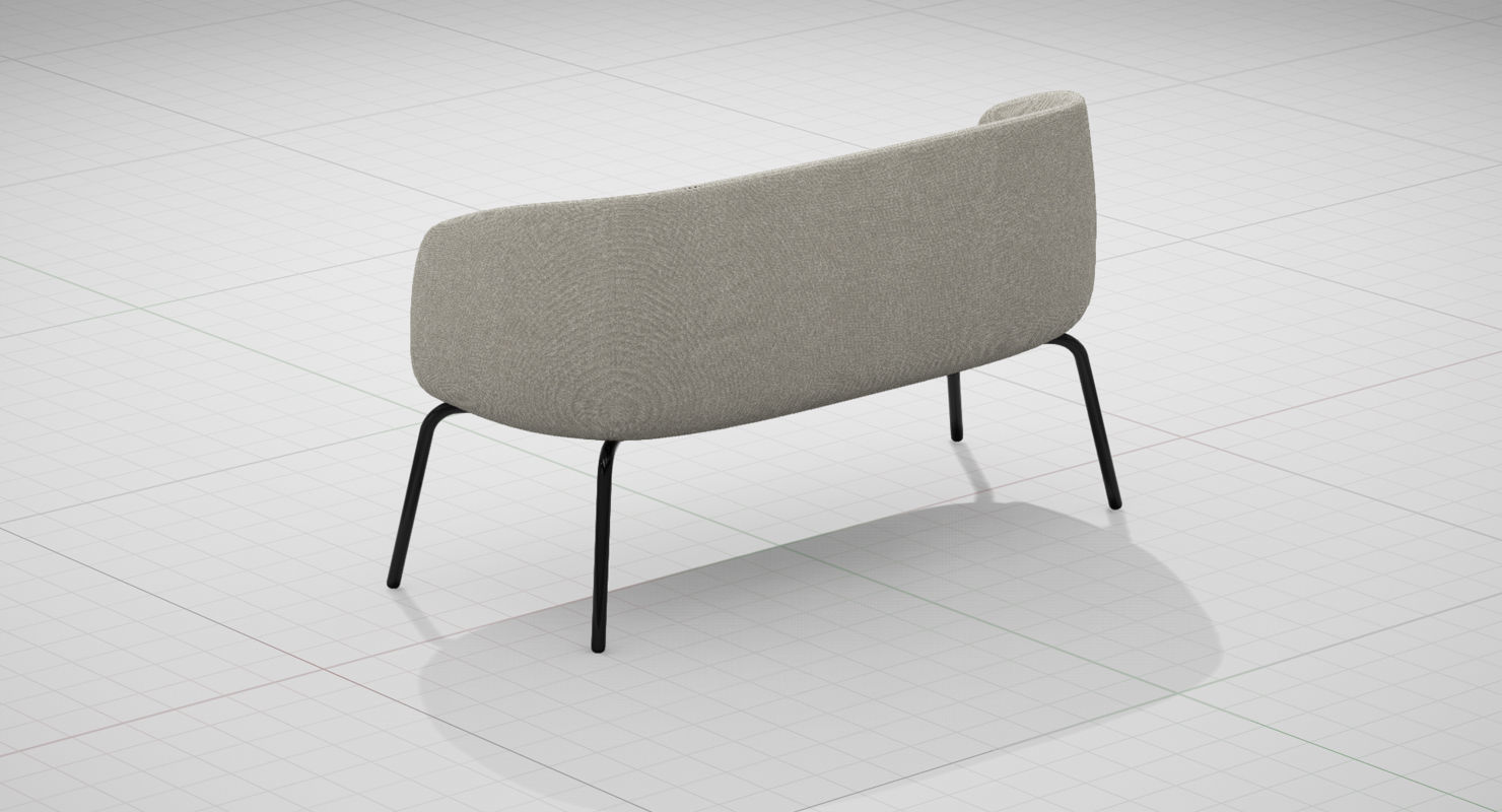 PlusHalle Low Nest Sofa UE4 Low-poly 3D model_6