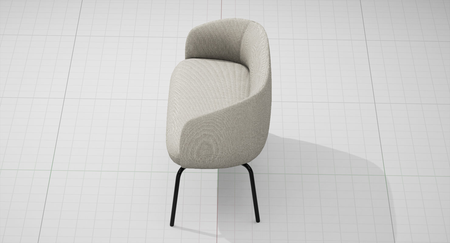 PlusHalle Low Nest Sofa UE4 Low-poly 3D model_8