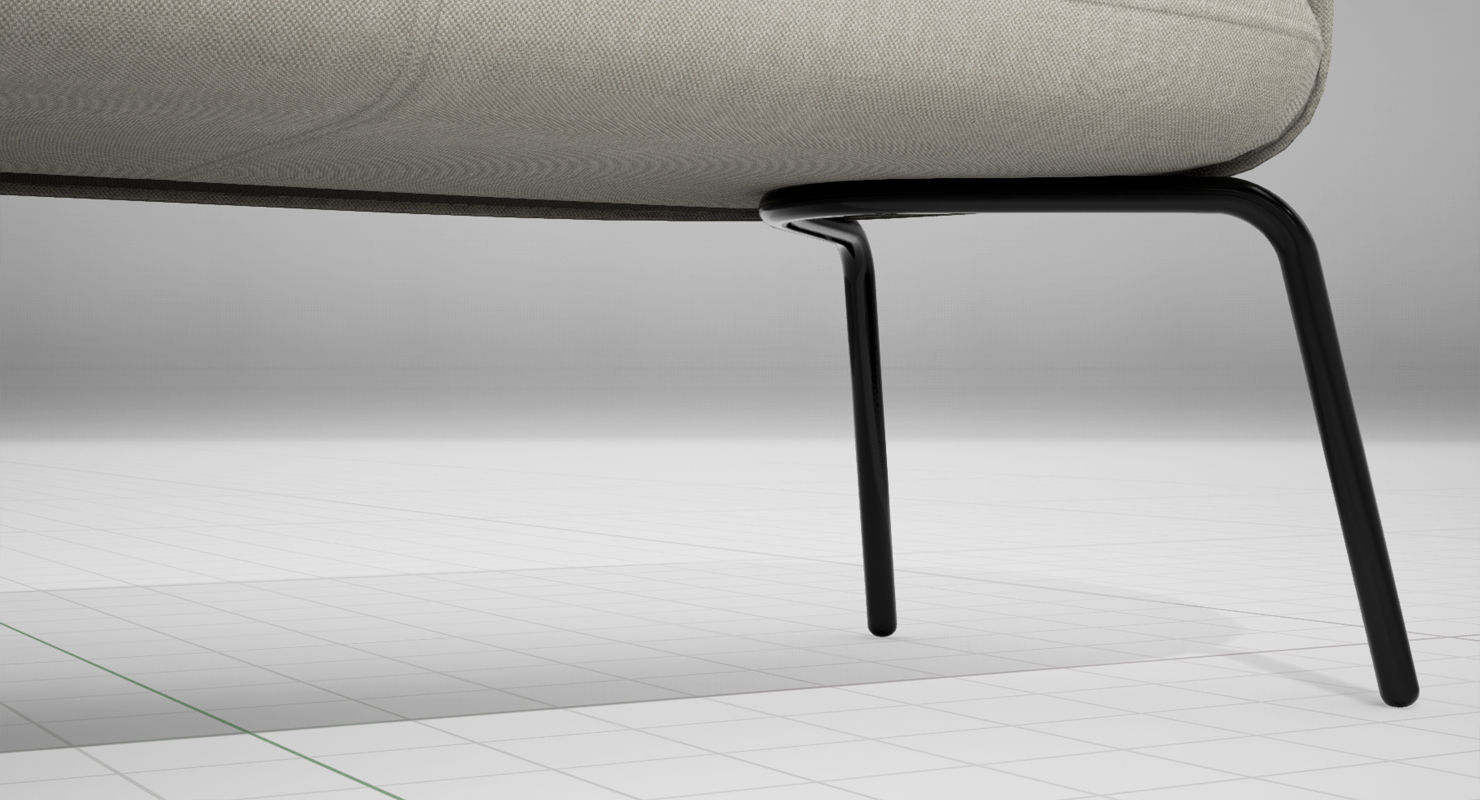 PlusHalle Low Nest Sofa UE4 Low-poly 3D model_10