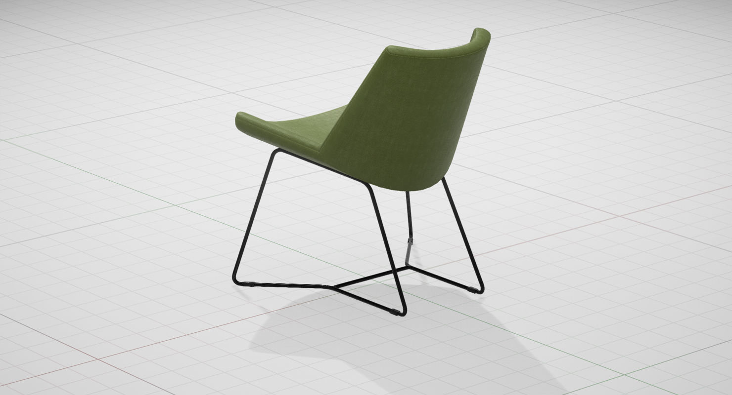 PlusHalle Lotus Chair UE4 Low-poly 3D model_6