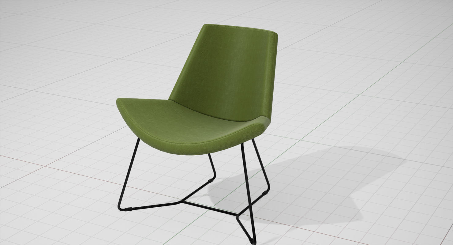 PlusHalle Lotus Chair UE4 Low-poly 3D model_2