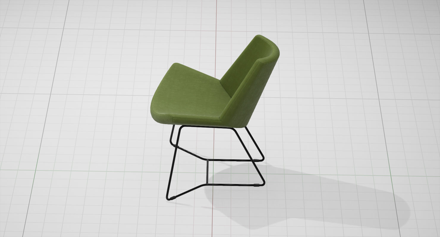 PlusHalle Lotus Chair UE4 Low-poly 3D model_8