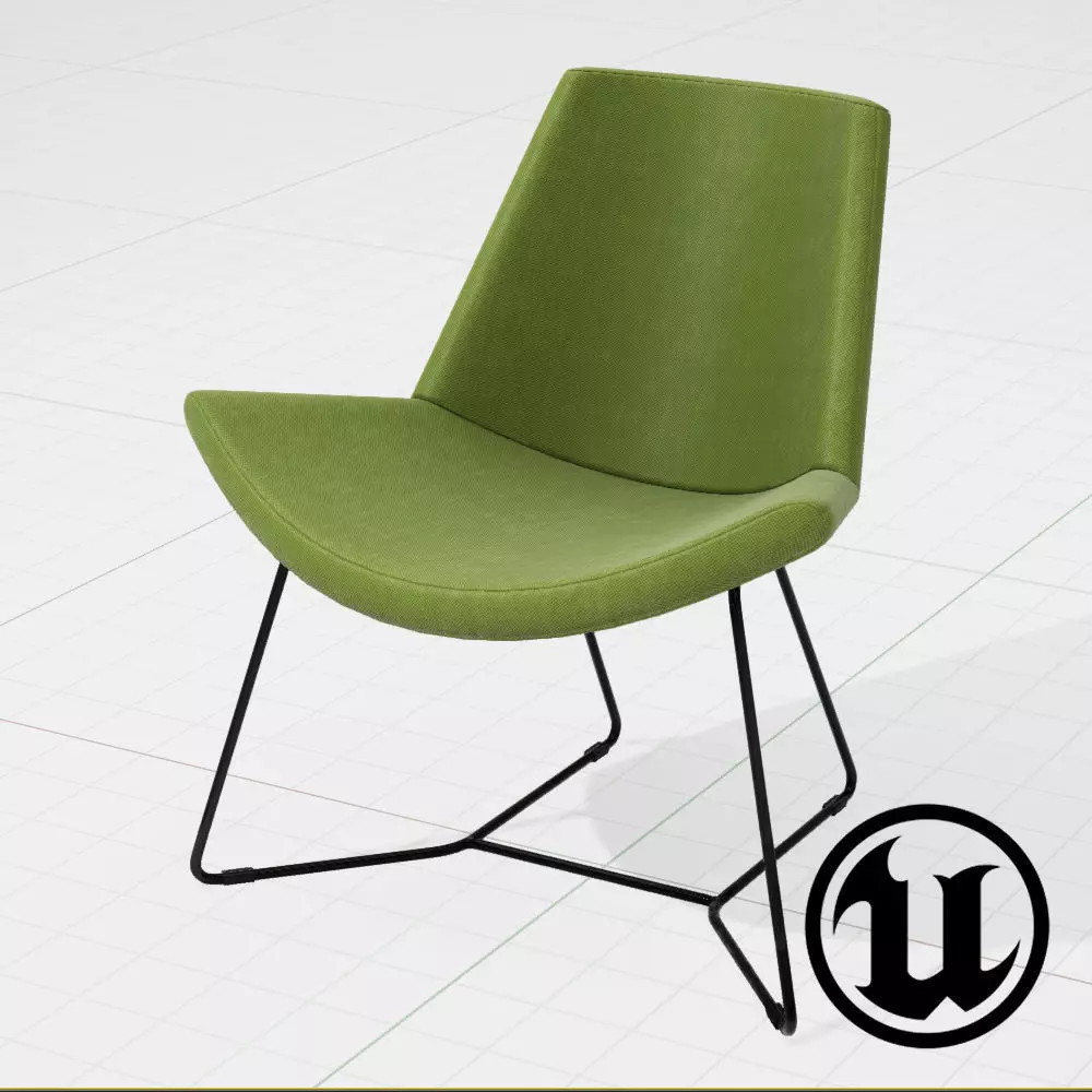 PlusHalle Lotus Chair UE4 Low-poly 3D model_0