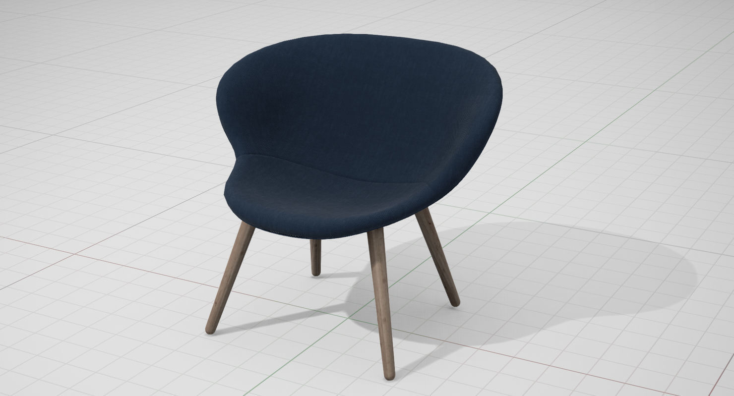 PlusHalle Capri Chair UE4 Low-poly 3D model_2