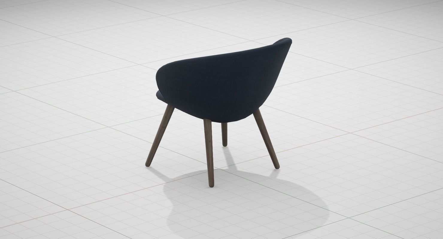 PlusHalle Capri Chair UE4 Low-poly 3D model_6