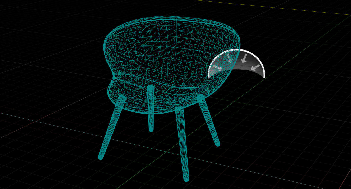 PlusHalle Capri Chair UE4 Low-poly 3D model_3