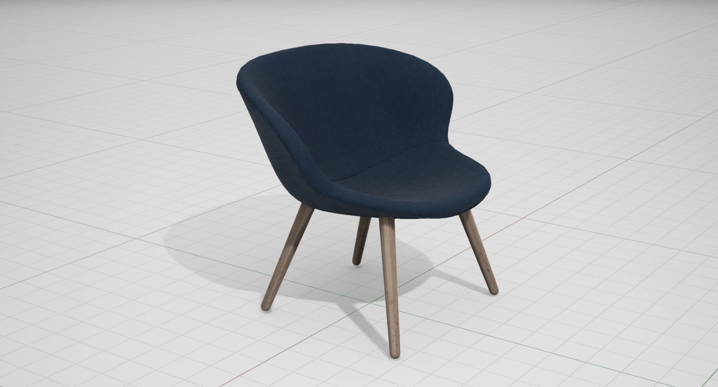 PlusHalle Capri Chair UE4 Low-poly 3D model_5