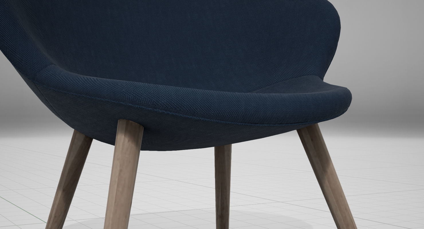 PlusHalle Capri Chair UE4 Low-poly 3D model_9