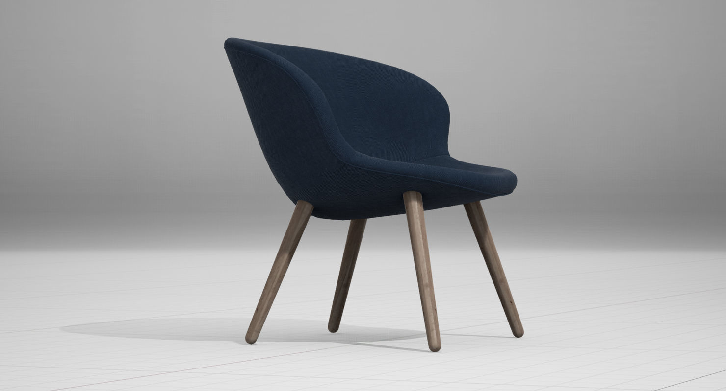 PlusHalle Capri Chair UE4 Low-poly 3D model_10