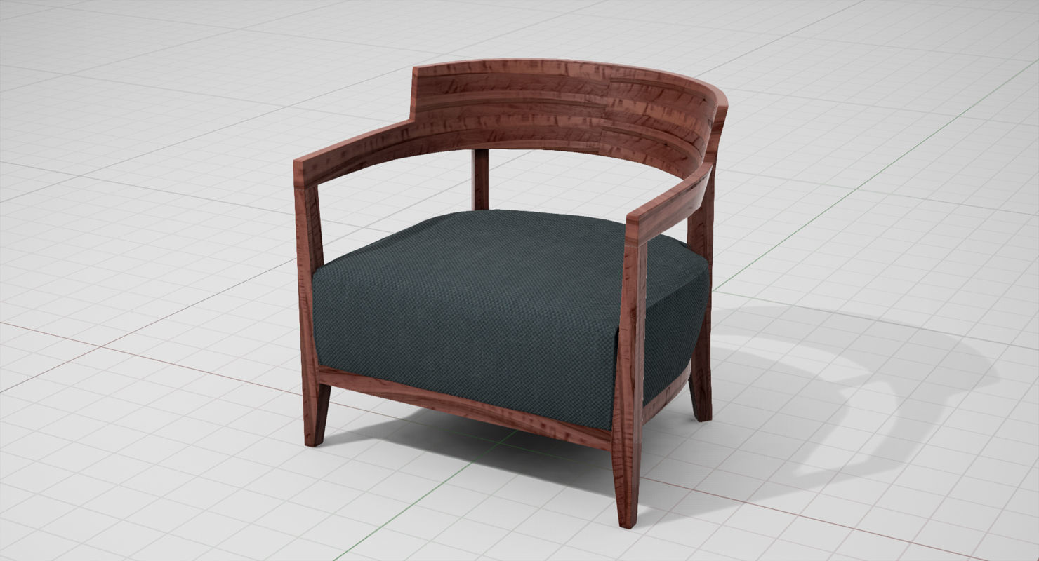 Flexform Jenny Chair UE4 Low-poly 3D model_2