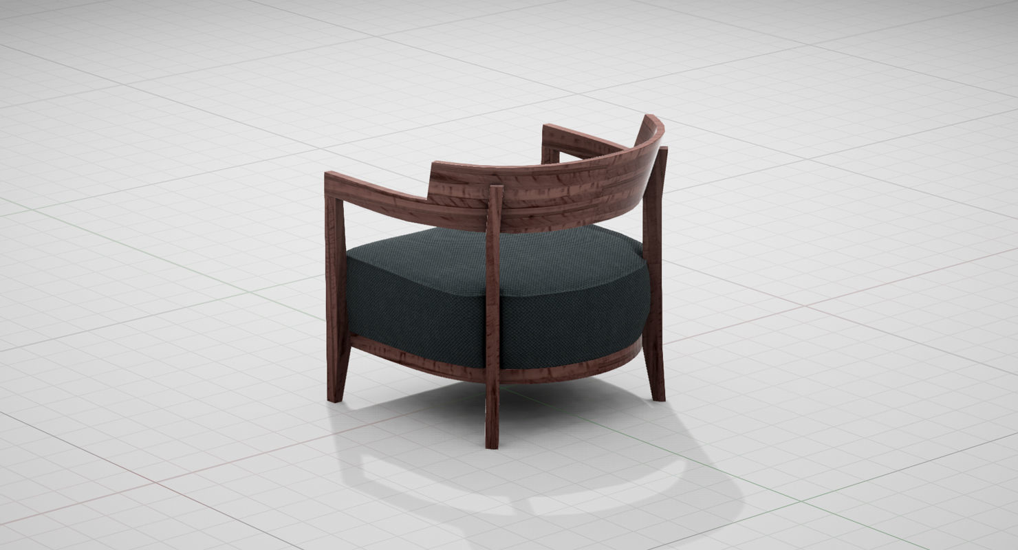 Flexform Jenny Chair UE4 Low-poly 3D model_6