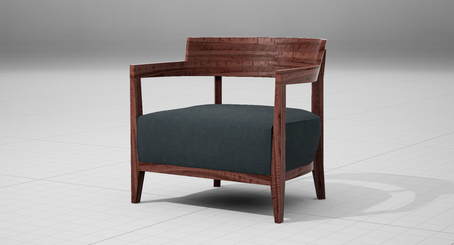 Flexform Jenny Chair UE4 Low-poly 3D model_8