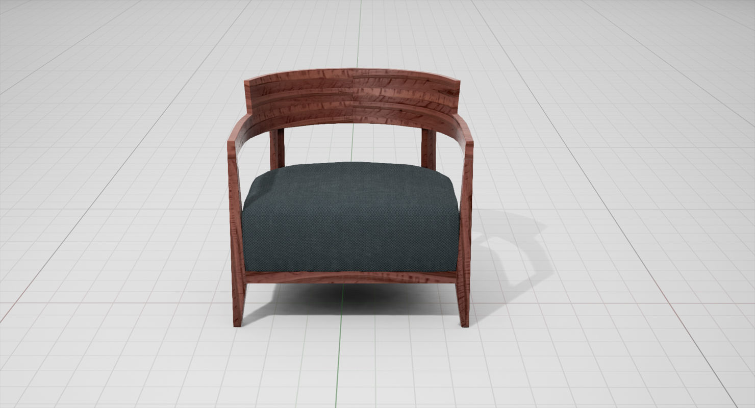 Flexform Jenny Chair UE4 Low-poly 3D model_4