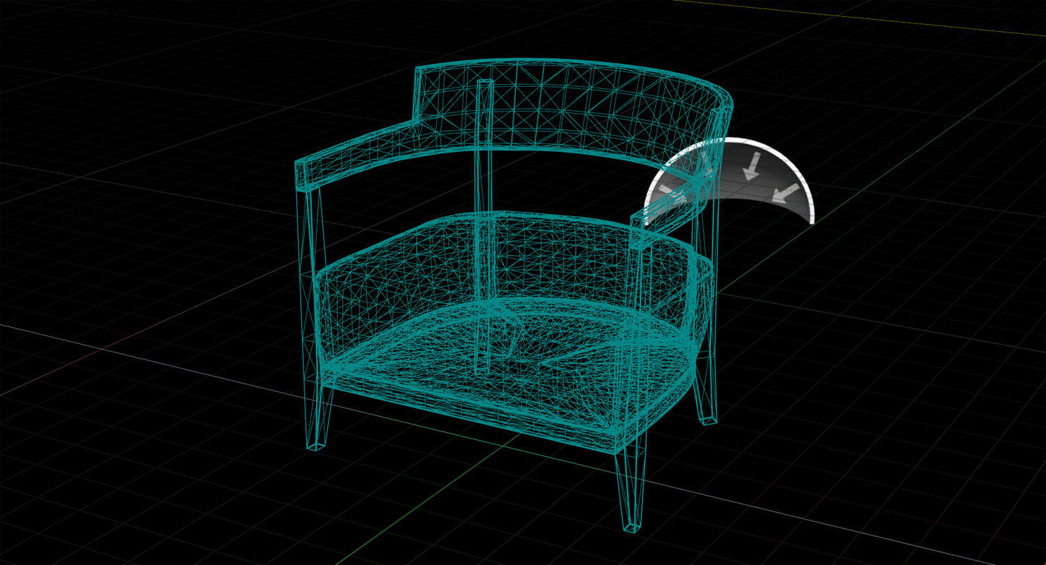 Flexform Jenny Chair UE4 Low-poly 3D model_3
