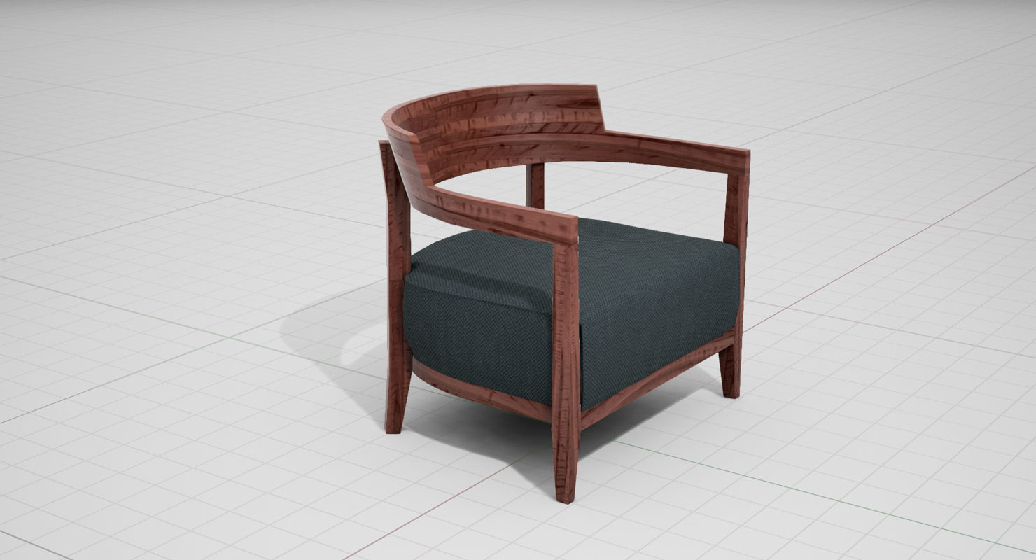 Flexform Jenny Chair UE4 Low-poly 3D model_5