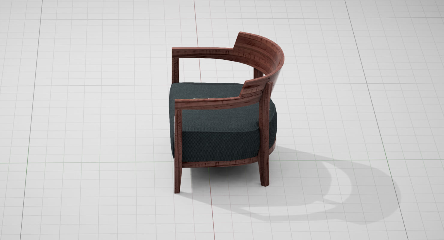 Flexform Jenny Chair UE4 Low-poly 3D model_7