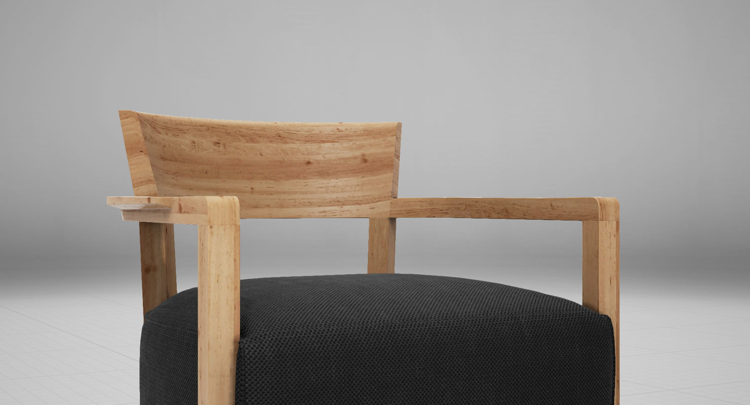 Flexform Barchetta Chair UE4 Low-poly 3D model_9