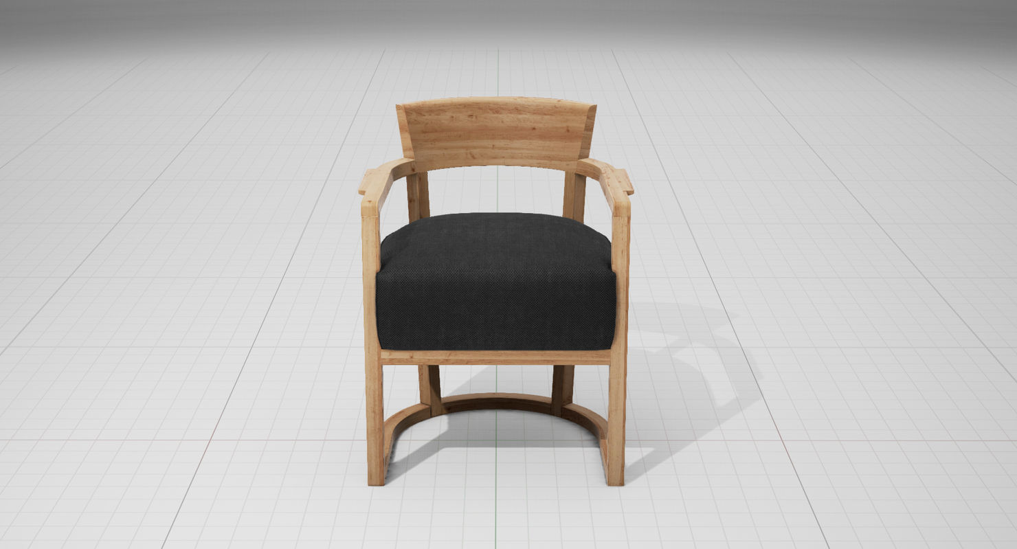 Flexform Barchetta Chair UE4 Low-poly 3D model_4