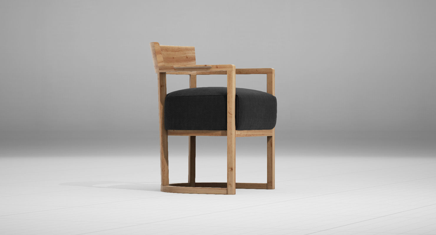 Flexform Barchetta Chair UE4 Low-poly 3D model_10