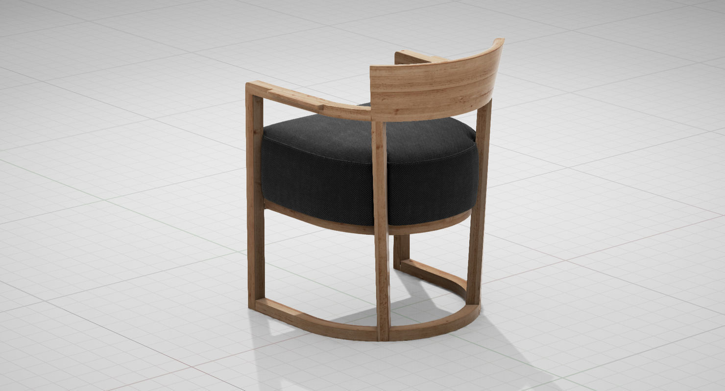 Flexform Barchetta Chair UE4 Low-poly 3D model_6